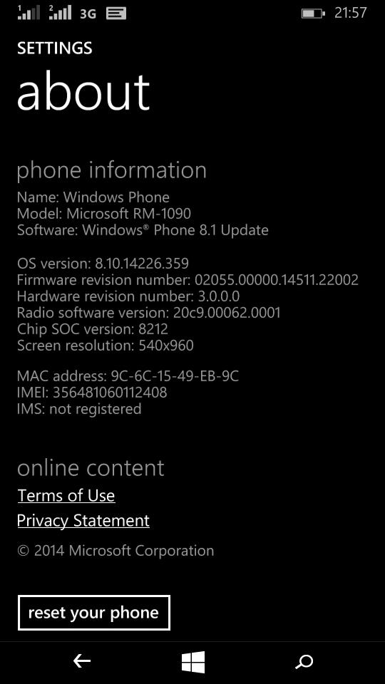 microsoft lumia 535 mint condition