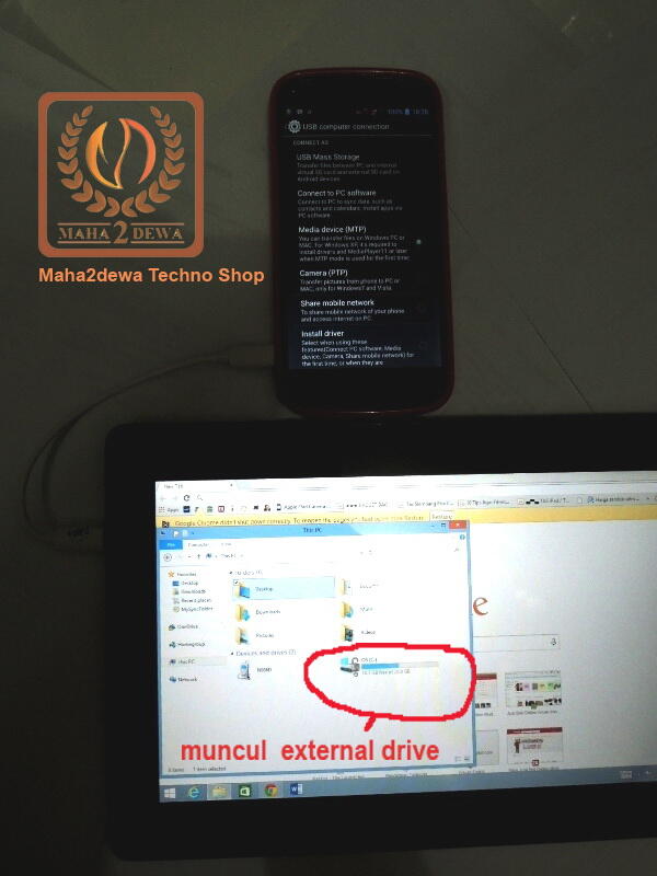 Micro USB On The Go OTG to Micro USB Tablet Windows Android untuk Charge Data Modem