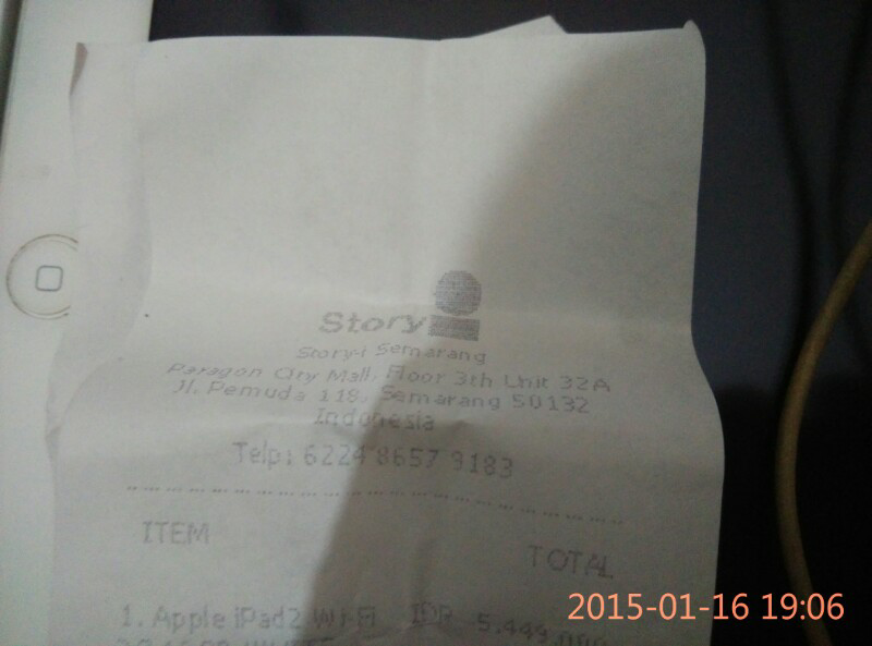 Semarang Ipad 2 3G+Wifi eks Garansi Resmi Mulus Fullset