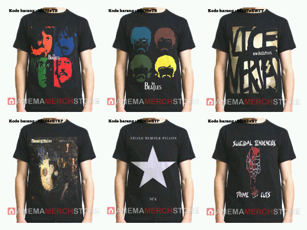 Jual kaos music/kaos band