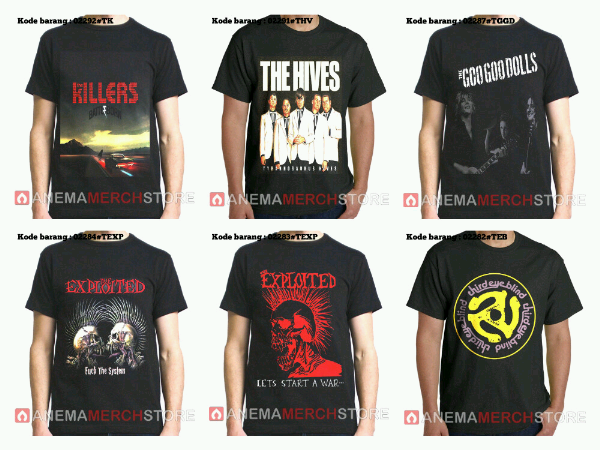 Jual kaos music/kaos band