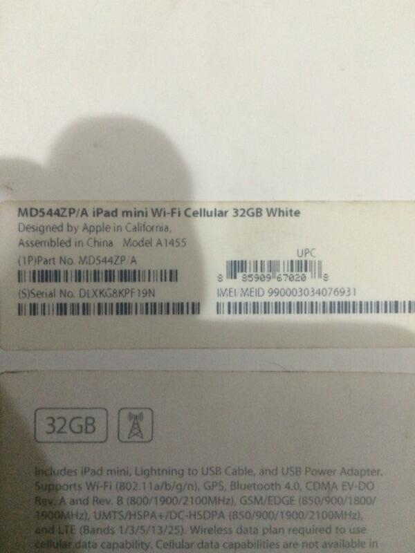 WTS Ipad Mini 1 32Gb | Wifi & Cell | Garanasi Panjang | Murah | BU