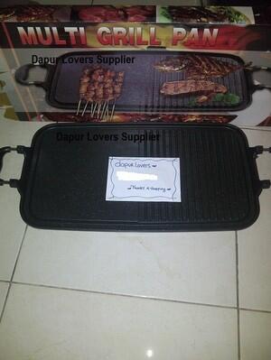Plate Panggangan Sate-Ayam-Steak-Jagung-Ikan- Sosis dll Tanpa Arang, Multi Grill Pan,
