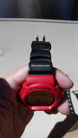 G-Shock GShock DW 6900 Red Custom Murah Meriah