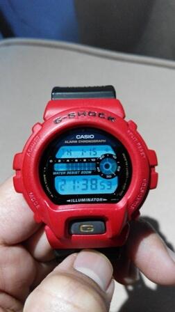 G-Shock GShock DW 6900 Red Custom Murah Meriah