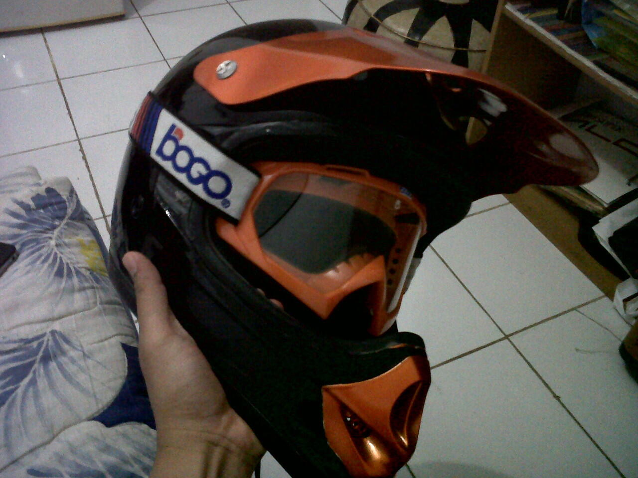 Honda Gl 100 tahun 1994 Modif Cb Full Crome, Ban Super Lebar. BU