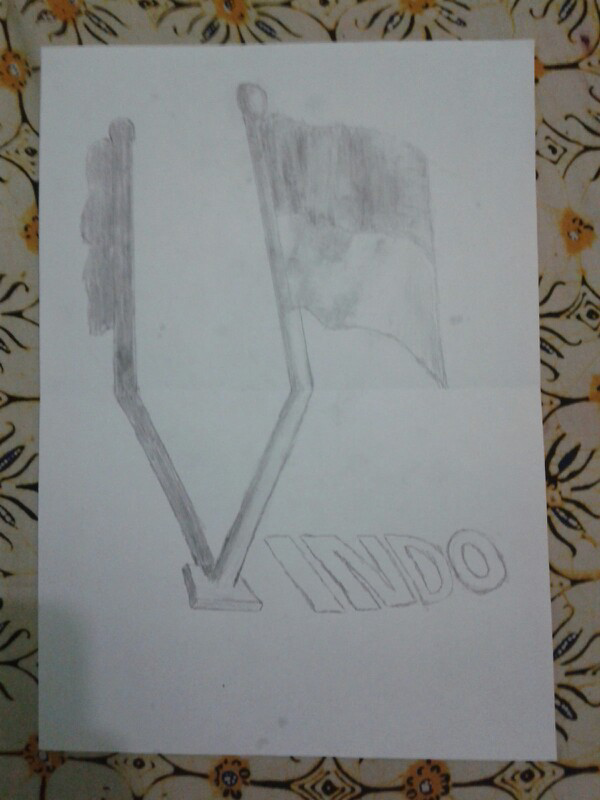 Gambaran 3D dengan pensil karya saya sendiri