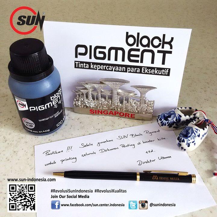 Tinta SUN BLACK PIGMENT 100 ml (CANON & HP) || SUN INDONESIA