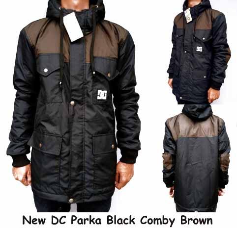 Jaket DC Parka Black Combi Brown