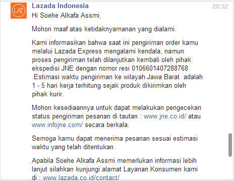 KOMPLAIN BELANJA DI LAZADA