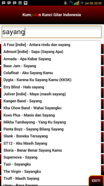 &#91;SHARE&#93; Aplikasi Android | Kumpulan Kunci Gitar Indonesia full chord offline komplit