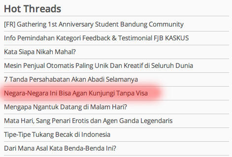 Negara yang bisa dikunjungi WNI tanpa visa 