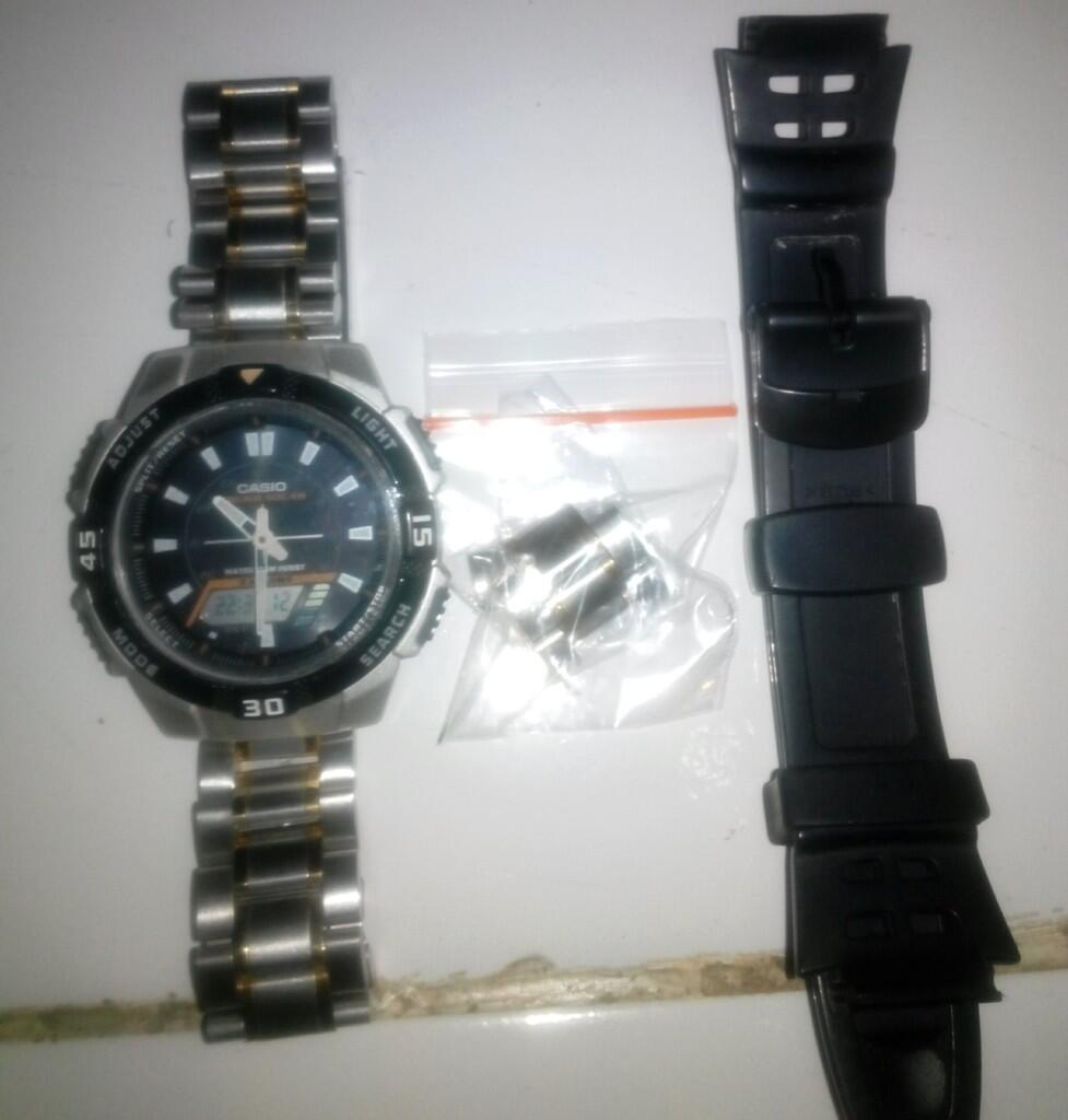 JAM TANGAN CASIO TOUGH SOLAR DOBEL TIME KEREN MURAH