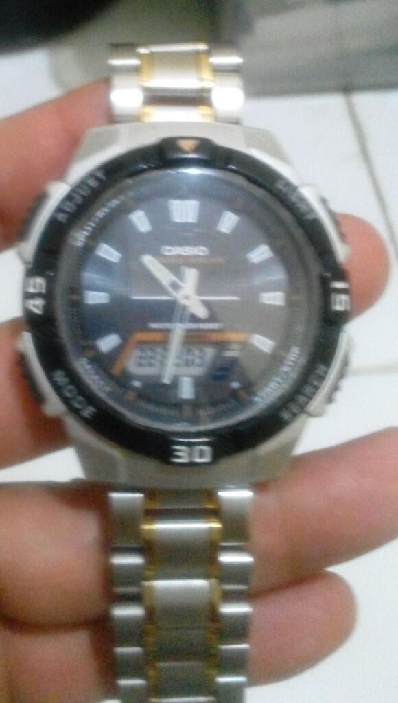 JAM TANGAN CASIO TOUGH SOLAR DOBEL TIME KEREN MURAH