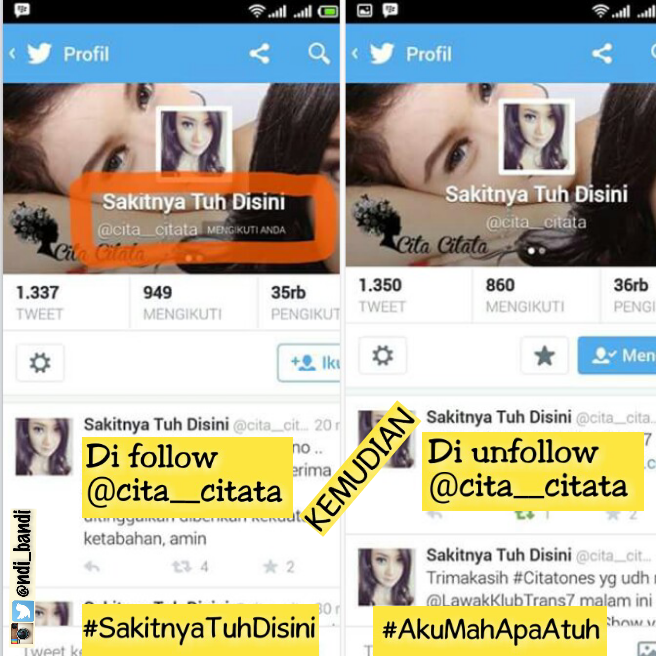 &#91;Real Story&#93; Di Follow Kemudian di Unfollow Cita Citata itu Rasanyaa
