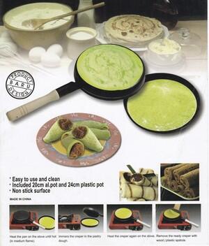 Creeper Pan Set, Pan Crepes, Wajan Terbalik