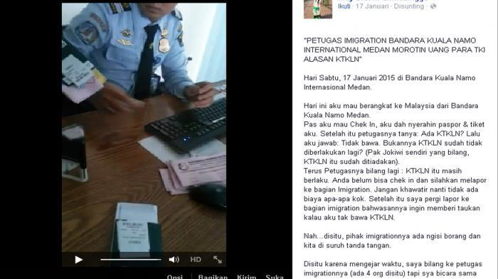 Petugas Imigrasi Bandara Kualanamu Peras TKI Buat Heboh Media Sosial