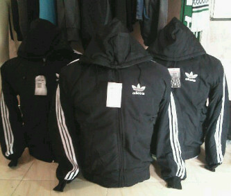 Jaket parasut adidas hitam