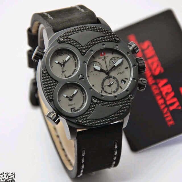 JAM TANGAN SWISS ARMY SA2178 LEATHER | ORIGINAL