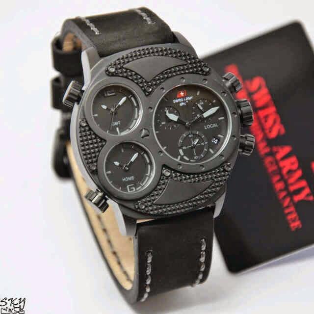 JAM TANGAN SWISS ARMY SA2178 LEATHER | ORIGINAL