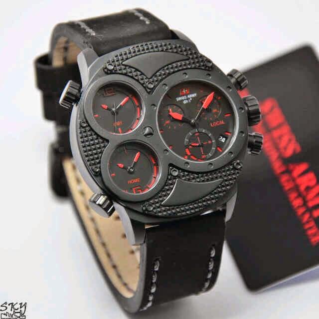 JAM TANGAN SWISS ARMY SA2178 LEATHER | ORIGINAL