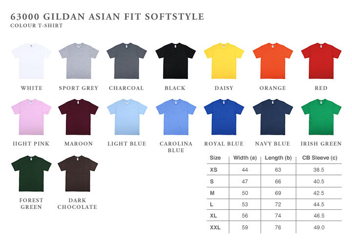 kaos gildan softstyle