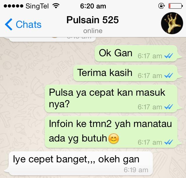 Pulsa / Token Listrik PLN | BOLT | Telkomsel | XL | INDOSAT - Pembayaran BCA /Mandiri