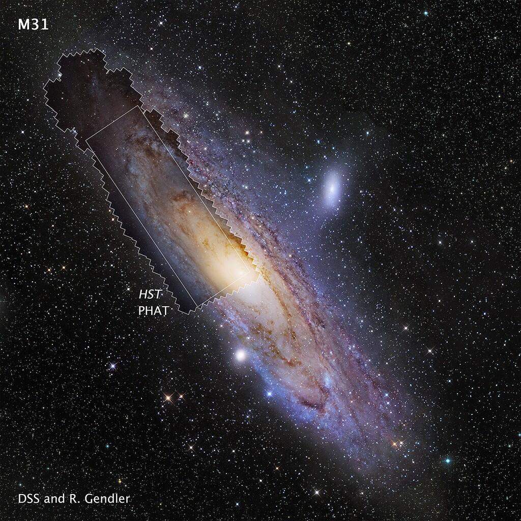 Gambar Galaksi Andromeda Resolusi Tinggi dari Hubble