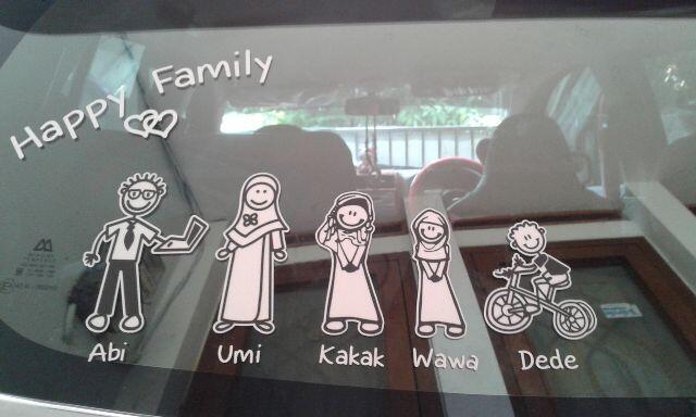 Terjual Jual Sticker Happy Family Car Stiker  Karakter 