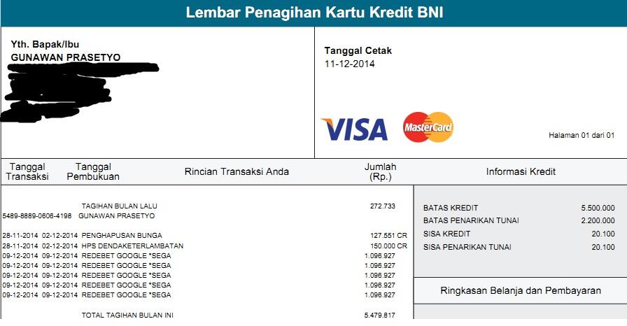 Kartu Kredit BNI di Bobol Via Online PART2