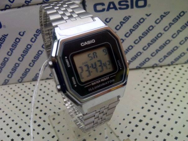 Jam Tangan Cewek Casio LA-680WA Stainless Steel Murah