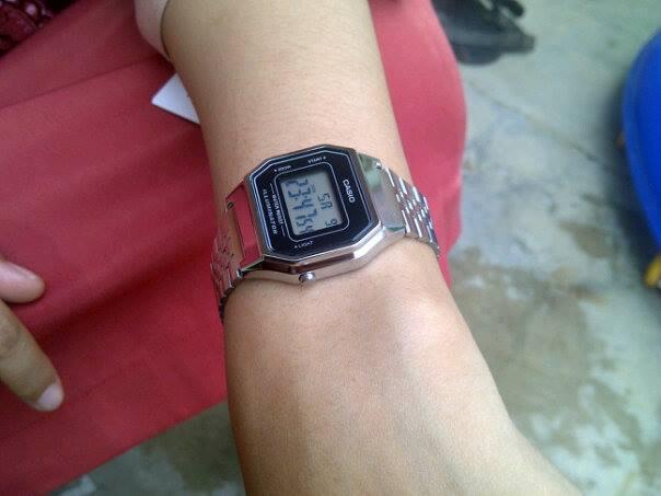 Jam Tangan Cewek Casio LA-680WA Stainless Steel Murah