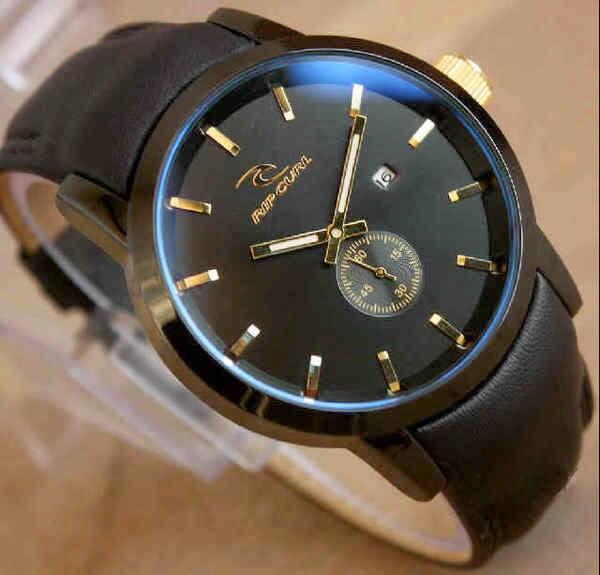 jam tangan Ripcurl Detroit kulit hitam