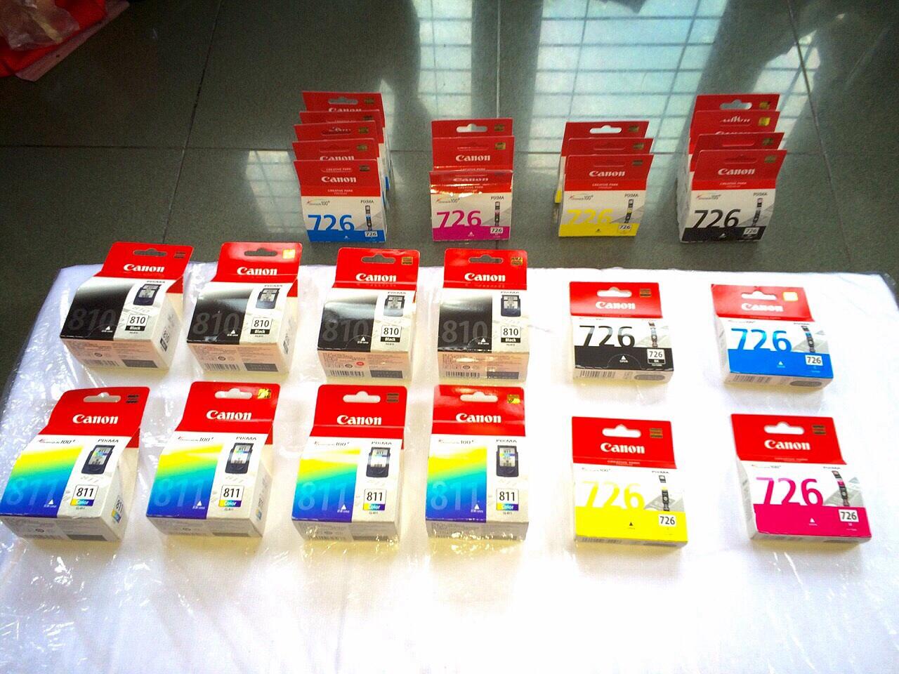 Tinta cartridge canon PIXMA 810, 811, 725 & 726.