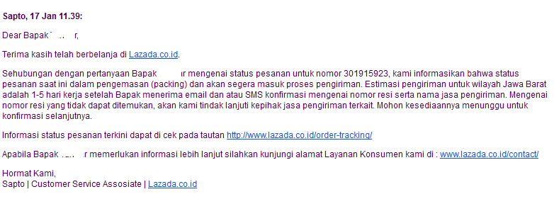 Kecewa dengan Lazada.co.id &quot;Toko Online Terbesar dan Terpercaya&quot;