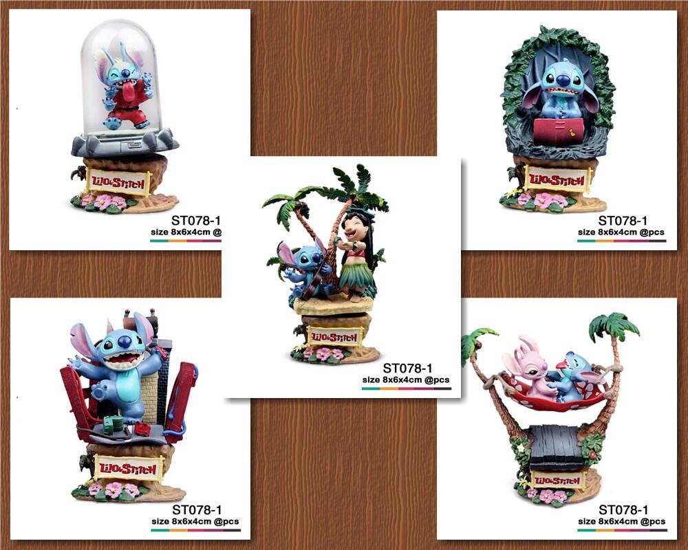 Set Pajangan, Model Kit, Action Figure, Mainan, Lilo & Stitch Walt Disney