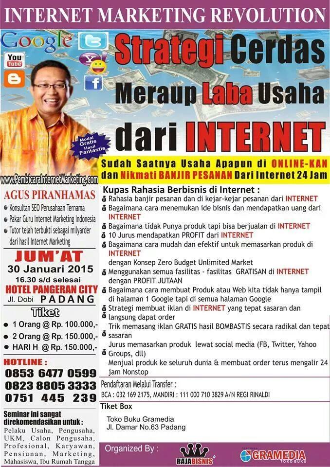 Seminar 2015,Belajar Jualan Online,Belajar Marketing Online,081333841183(Telkomsel)