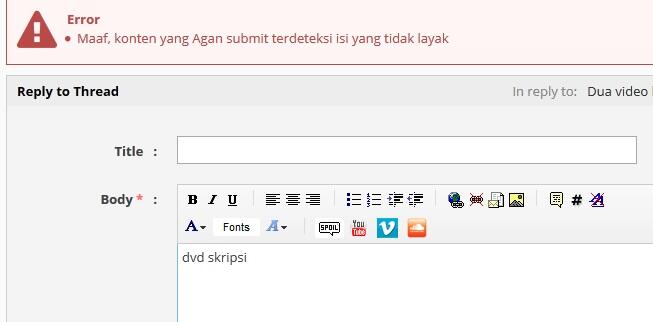 siapa yang bisa posting frase "dvd sk*ripsi" di the lounge ? tanpa bintang