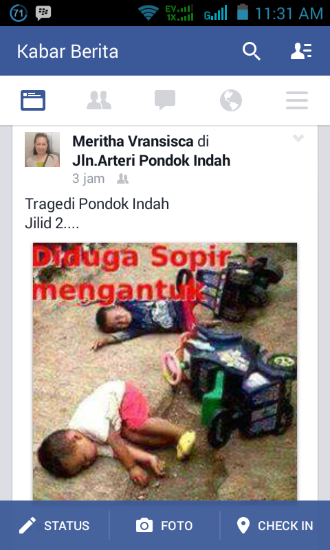 tragedi pd. indah jadi bahan becandaan di fb