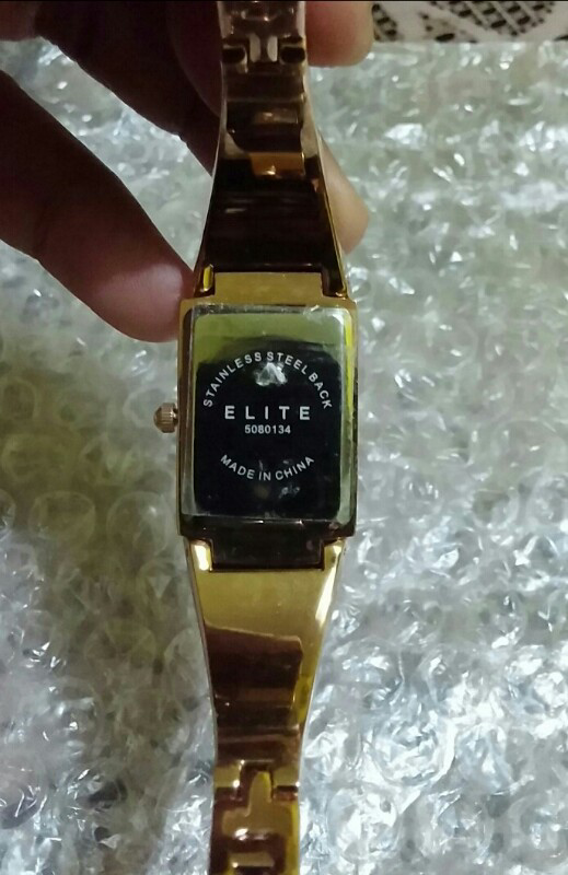 jam tangan elite (wanita) warna gold seri 5080134