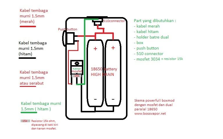 Terjual [DIY BOXMOD] Mosfet IRLB3034, Hammond 1590A B ... hex ohm diagram 