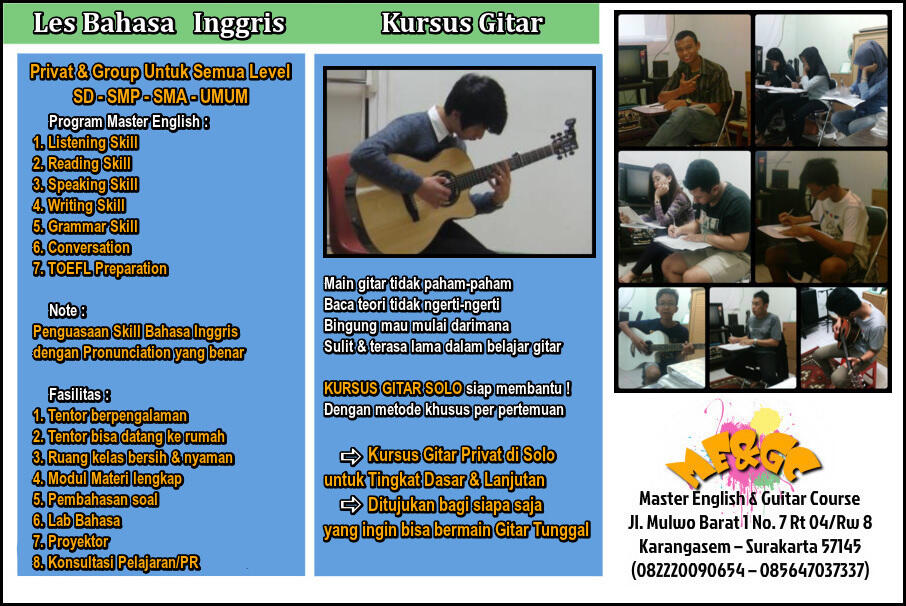 Terjual LES BAHASA INGGRIS & KURSUS GITAR  KASKUS