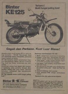 Sejarah Perjalanan Sepeda Motor Merk Binter (Kawasaki) di Indonesia