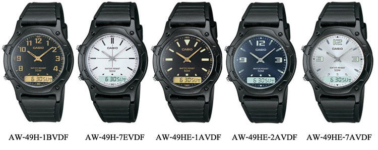 Jam Tangan Casio AW-49HE Dual Time Klasik Murah Abizzz