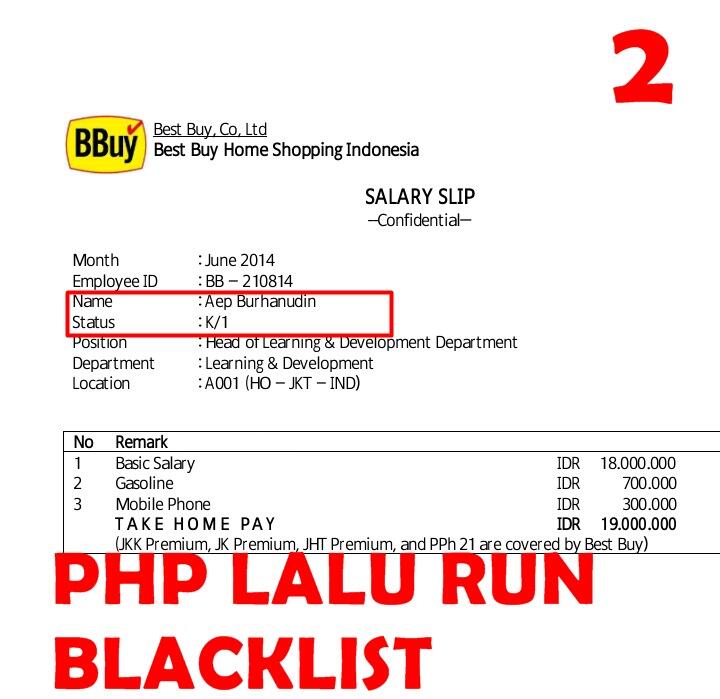 Terjual cetak slip gaji carbonized datapayroll original seller KASKUS