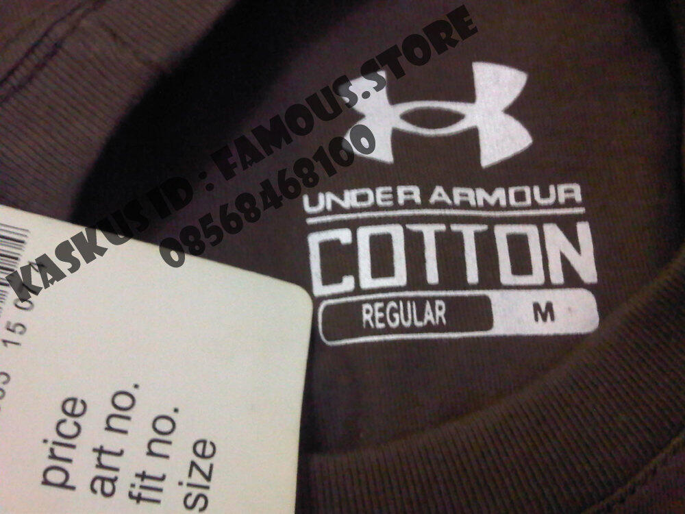 KAOS T-SHIRT BRANDED BAHAN KATUN / COTTON, ADIDAS, NIKE, PUMA, UNDERARMOUR, DLL