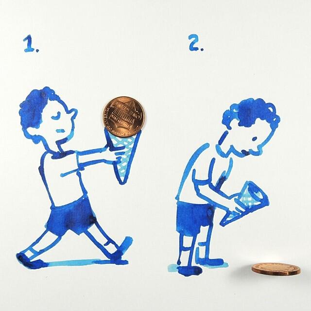 Gambar-gambar ilustrasi dengan benda karya Christoph Niemann
