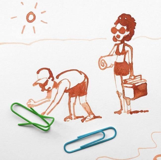 Gambar-gambar ilustrasi dengan benda karya Christoph Niemann