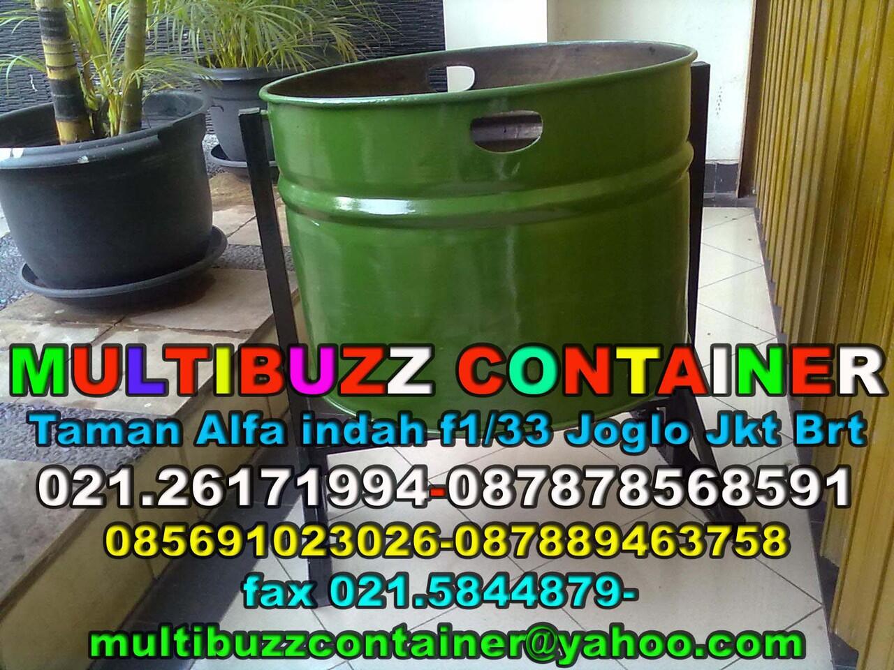 Terjual tong sampah drum besi dan tong sampah plastik dan 