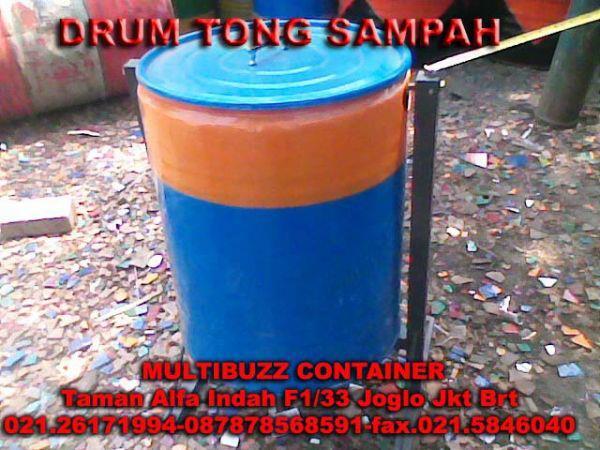 Terjual tong sampah drum besi dan tong sampah plastik dan 